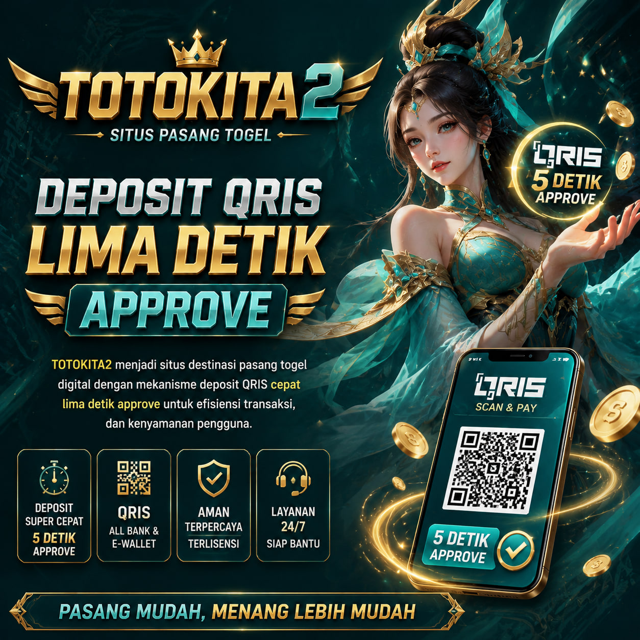 TOTOKITA2: Situs Pasang Togel Deposit Qris Lima Detik Approve